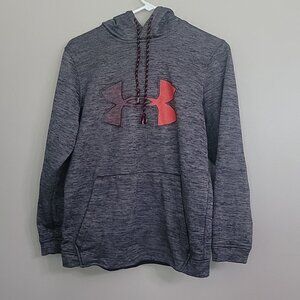 Under Armour Grey Orange Pullover Hoodie Jacket Size S